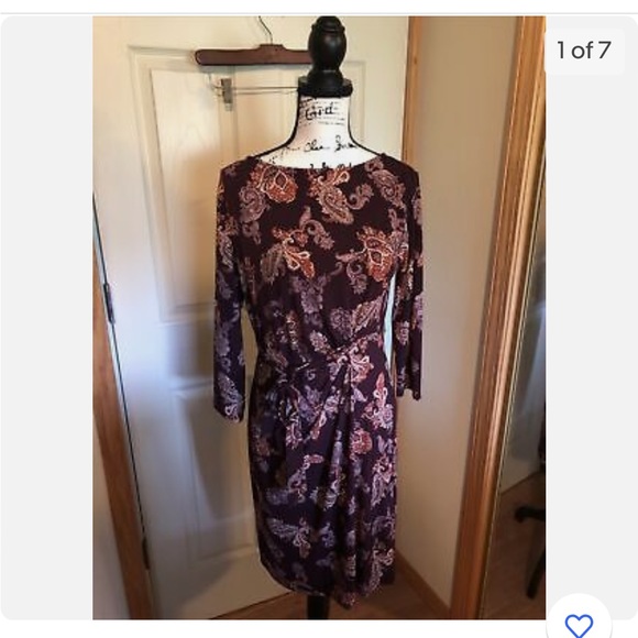 Burgundy wrap dress - Picture 7 of 7